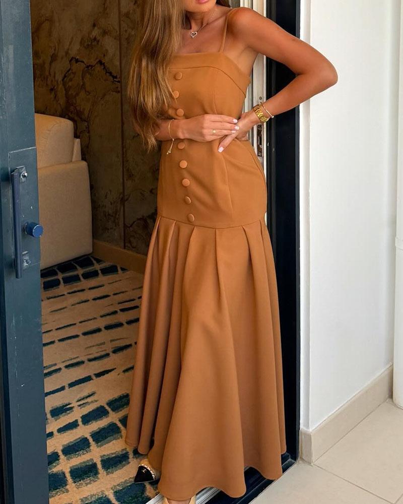 Women's Button Cami Dress – zooyshe